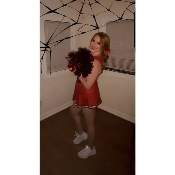 RCH Big Red Bring It On Halloween Cheer Costume - Women's Medium - Picture 4 of 6